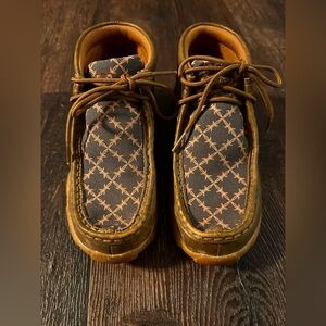 Boys Twisted X leather chukka driving moccasin boot